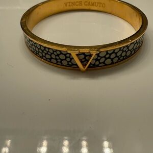 Vince Camuto Gold and Black Patterned Bracelet